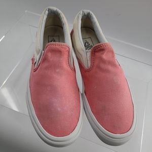 Vans Slip-on Coral Checker Sidewall ‎ Womens  US Size 8.5 Mens 7.0